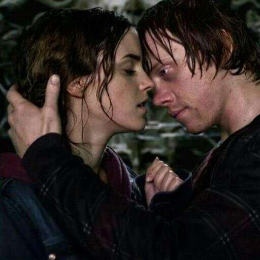 Ron and hermione kiss
