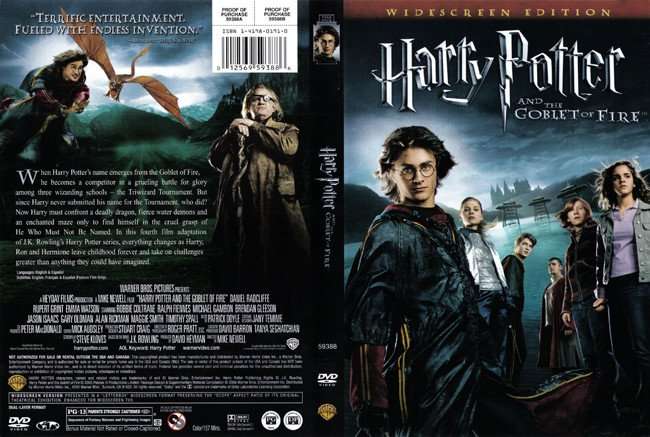 Harry Potter and the Goblet of Fire dvd cover