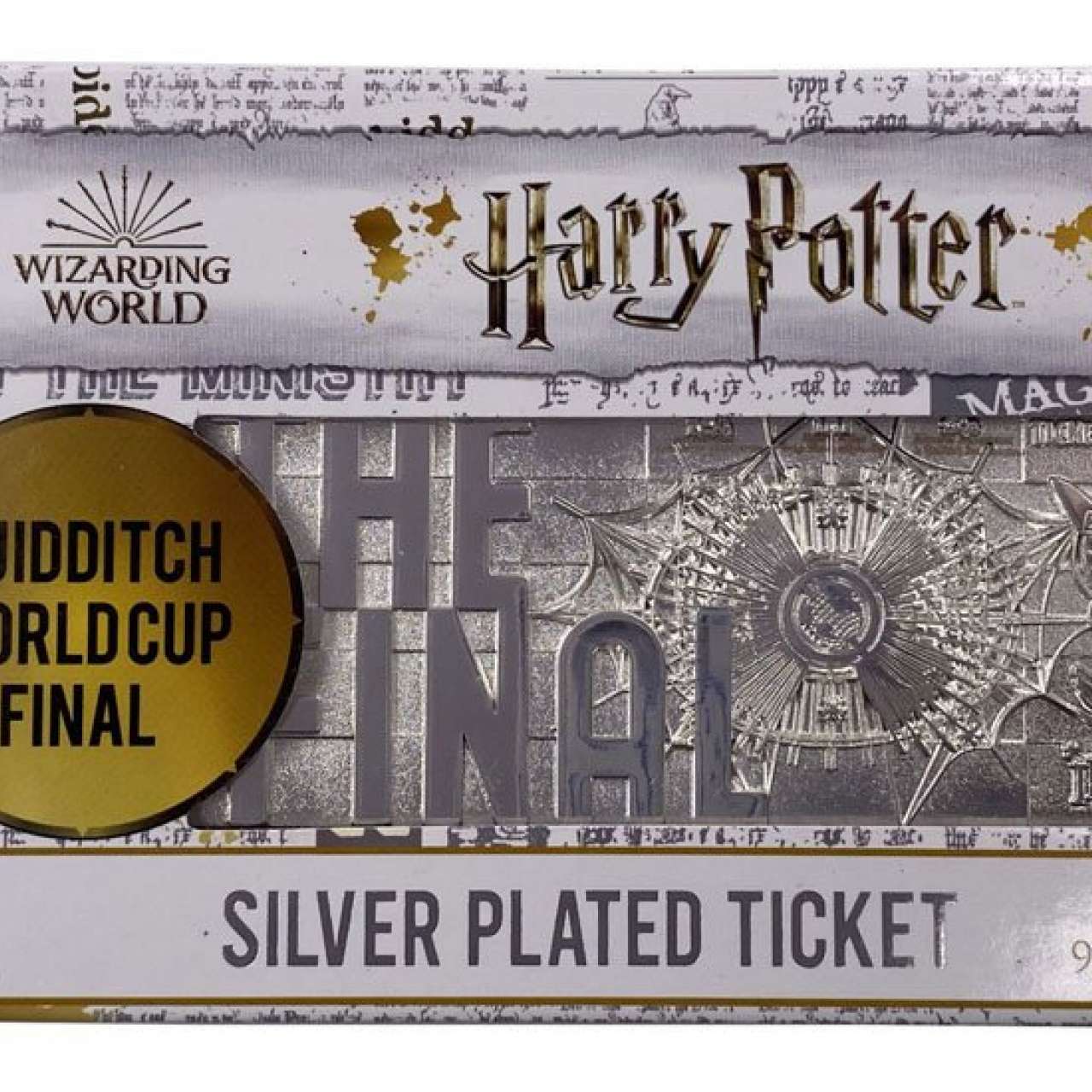 Harry Potter Replica Quidditch World Cup Ticket Limited Edition (silver ...
