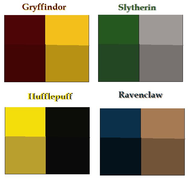 Hogwarts House colors base by airbender01 on deviantART