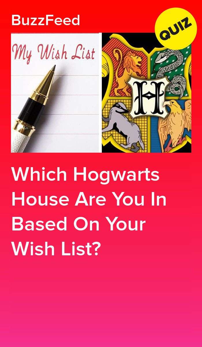 Which Hogwarts House Are You In Based On Your Wish List ...