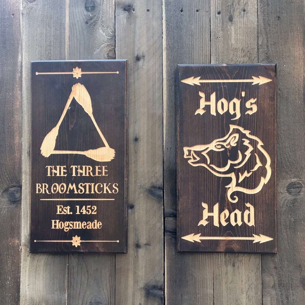 Wizarding World Pub Bar Signs Harry Potter Inspired Leaky